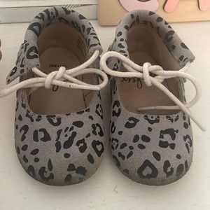Cheetah style monkey feet Mocs.